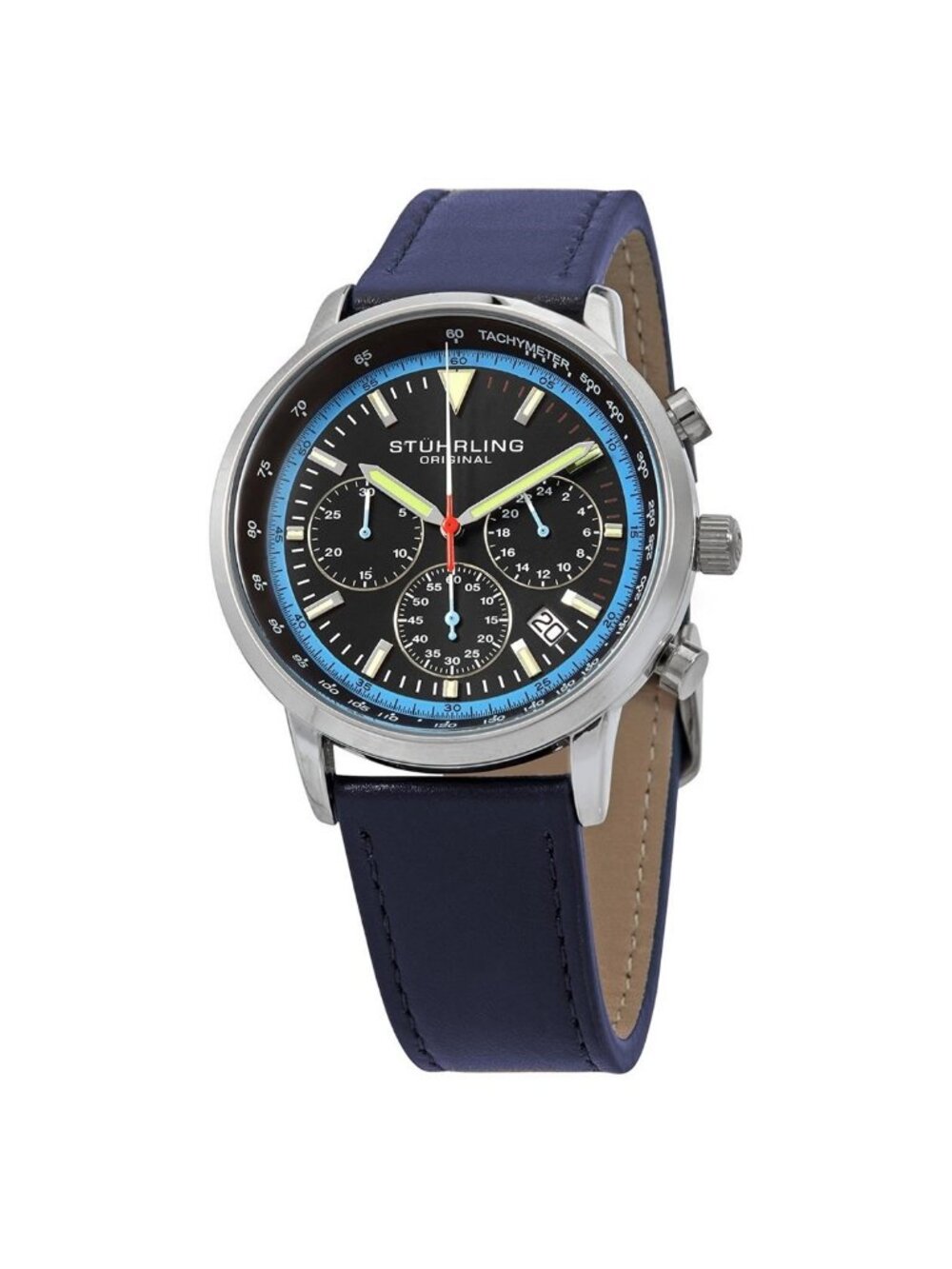 NWT Stuhrling Original Monaco Black Dial Men's Watch